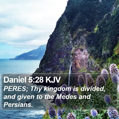 Daniel 5:28 KJV Bible Verse Image