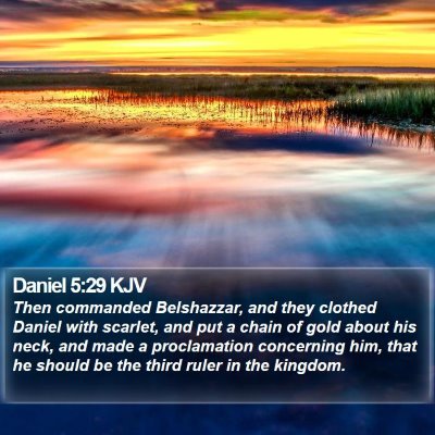 Daniel 5:29 KJV Bible Verse Image