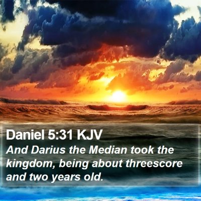 Daniel 5:31 KJV Bible Verse Image