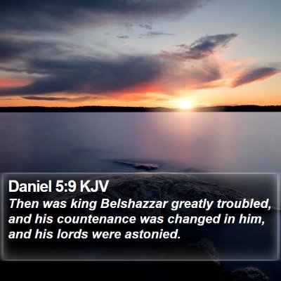 Daniel 5:9 KJV Bible Verse Image