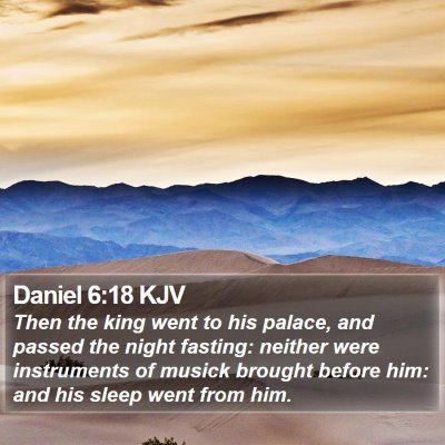 Daniel 6:18 KJV Bible Verse Image
