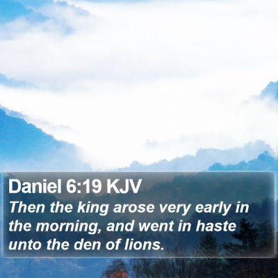 Daniel 6:19 KJV Bible Verse Image