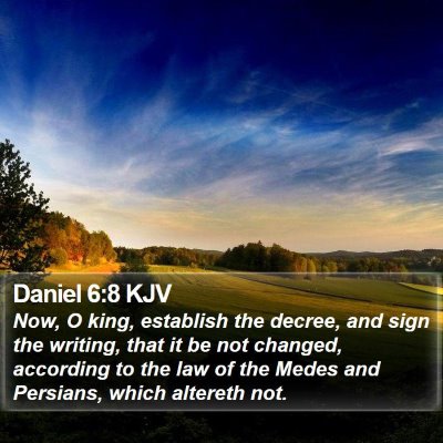 Daniel 6:8 KJV Bible Verse Image