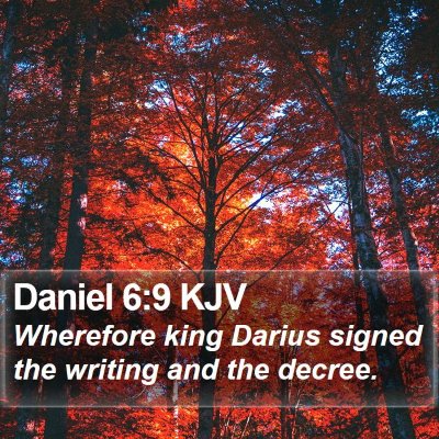 Daniel 6:9 KJV Bible Verse Image