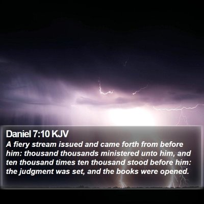Daniel 7:10 KJV Bible Verse Image