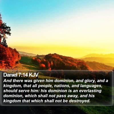 Daniel 7:14 KJV Bible Verse Image