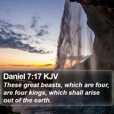 Daniel 7:17 KJV Bible Verse Image