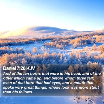 Daniel 7:20 KJV Bible Verse Image