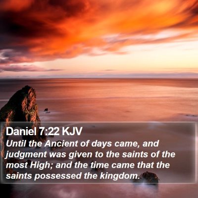 Daniel 7:22 KJV Bible Verse Image