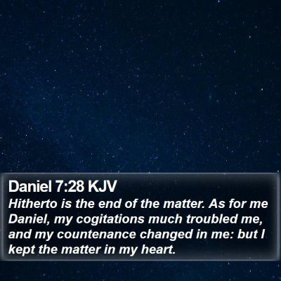 Daniel 7:28 KJV Bible Verse Image