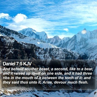 Daniel 7:5 KJV Bible Verse Image