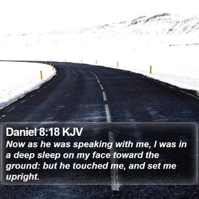 Daniel 8:18 KJV Bible Verse Image