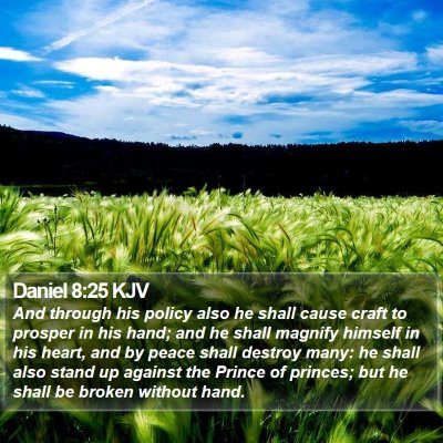 Daniel 8:25 KJV Bible Verse Image