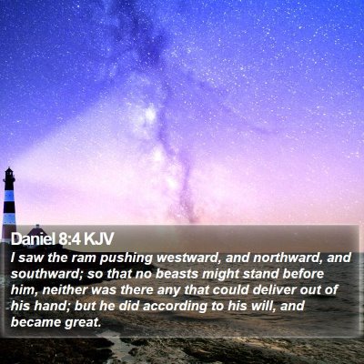 Daniel 8:4 KJV Bible Verse Image