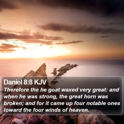 Daniel 8:8 KJV Bible Verse Image