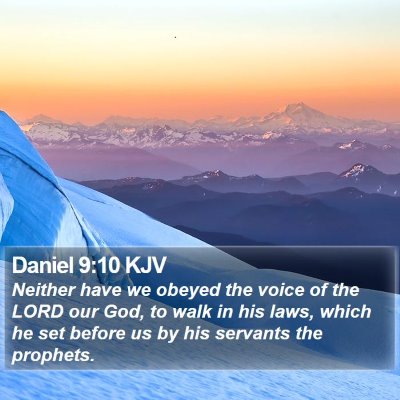 Daniel 9:10 KJV Bible Verse Image