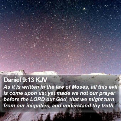 Daniel 9:13 KJV Bible Verse Image
