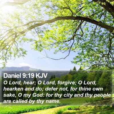 Daniel 9:19 KJV Bible Verse Image