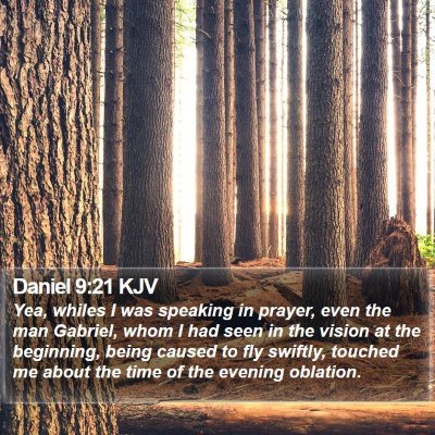 Daniel 9:21 KJV Bible Verse Image