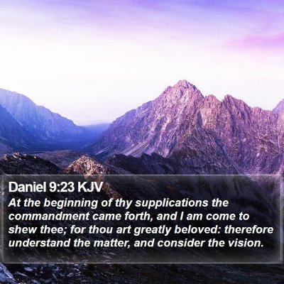 Daniel 9:23 KJV Bible Verse Image