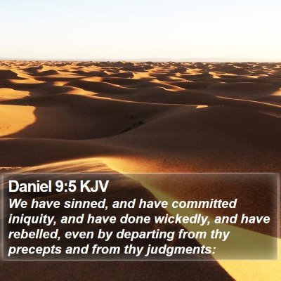 Daniel 9:5 KJV Bible Verse Image