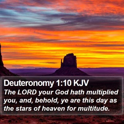 Deuteronomy 1:10 KJV Bible Verse Image