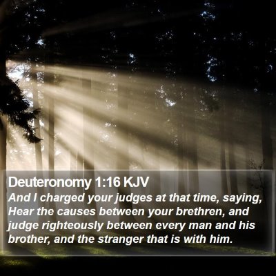 Deuteronomy 1:16 KJV Bible Verse Image