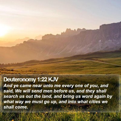 Deuteronomy 1:22 KJV Bible Verse Image
