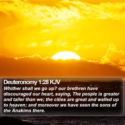 Deuteronomy 1:28 KJV Bible Verse Image