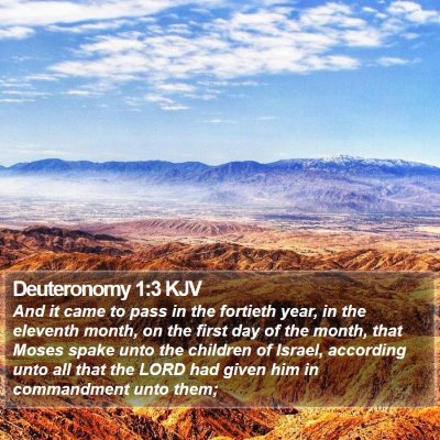 Deuteronomy 1:3 KJV Bible Verse Image