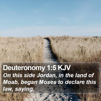Deuteronomy 1:5 KJV Bible Verse Image