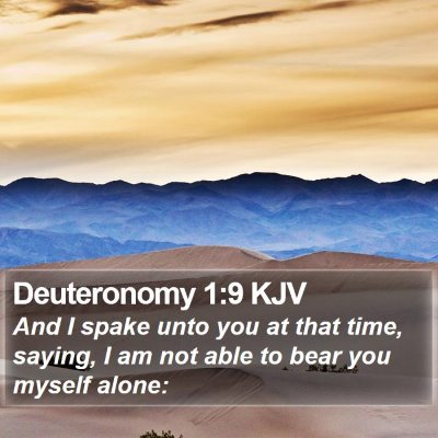 Deuteronomy 1:9 KJV Bible Verse Image