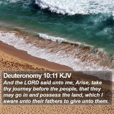 Deuteronomy 10:11 KJV Bible Verse Image