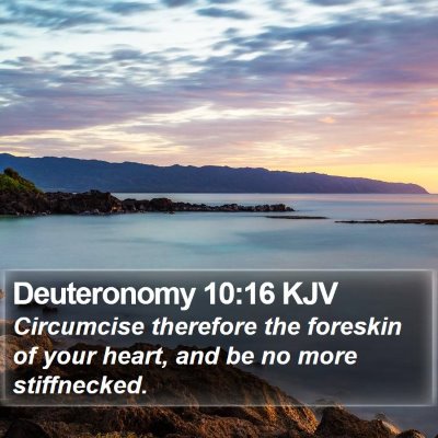 Deuteronomy 10:16 KJV Bible Verse Image