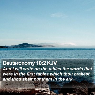 Deuteronomy 10:2 KJV Bible Verse Image