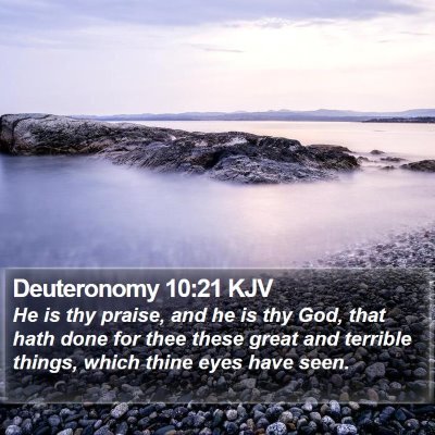 Deuteronomy 10:21 KJV Bible Verse Image