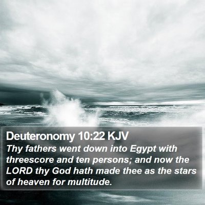 Deuteronomy 10:22 KJV Bible Verse Image