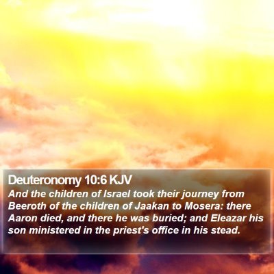 Deuteronomy 10:6 KJV Bible Verse Image