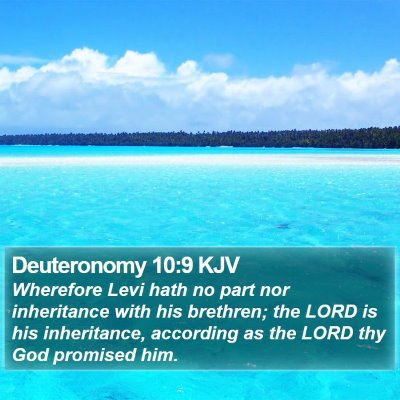 Deuteronomy 10:9 KJV Bible Verse Image