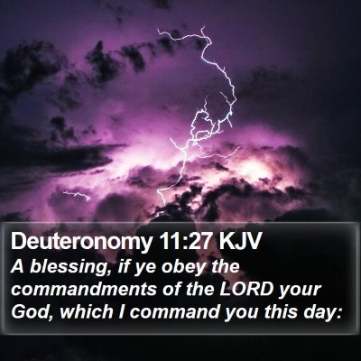 Deuteronomy 11:27 KJV Bible Verse Image
