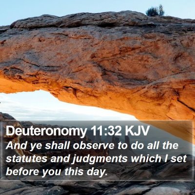 Deuteronomy 11:32 KJV Bible Verse Image