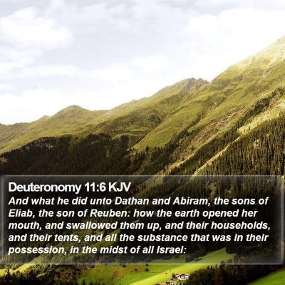 Deuteronomy 11:6 KJV Bible Verse Image