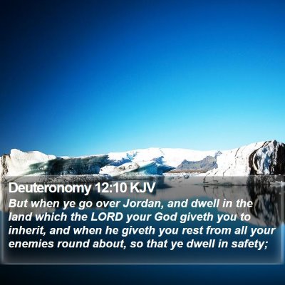 Deuteronomy 12:10 KJV Bible Verse Image