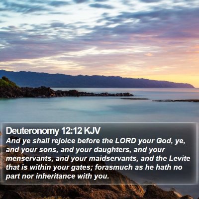 Deuteronomy 12:12 KJV Bible Verse Image