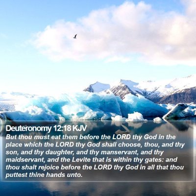 Deuteronomy 12:18 KJV Bible Verse Image