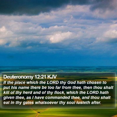 Deuteronomy 12:21 KJV Bible Verse Image