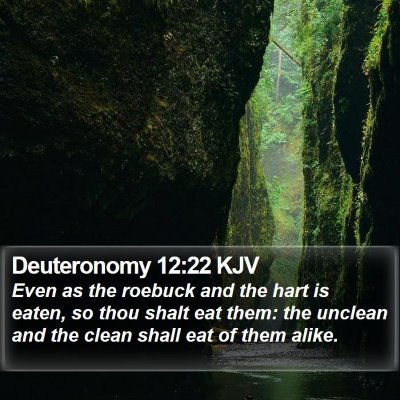 Deuteronomy 12:22 KJV Bible Verse Image