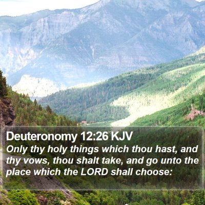 Deuteronomy 12:26 KJV Bible Verse Image
