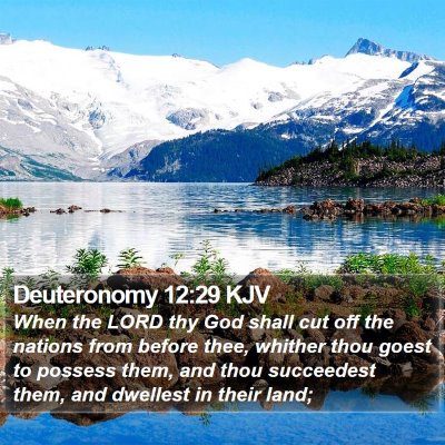 Deuteronomy 12:29 KJV Bible Verse Image