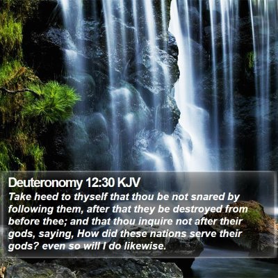 Deuteronomy 12:30 KJV Bible Verse Image